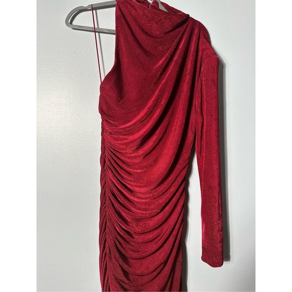 New Anthropologie MISHA Pauline Asymmetrical High-Slit Maxi Dress Size Us 10 - Picture 5 of 11